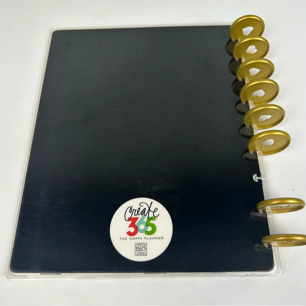 ⭐️The Happy Planner Create 365 a well planned life black floral planner cover